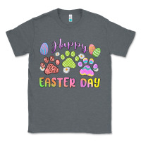 Charcoal Heather happy easter day paws Classic Tee - MaliasSmallBusiness