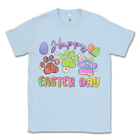 Dusty Blue happy easter day paws Classic Tee - MaliasSmallBusiness