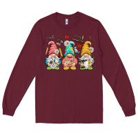 Burgundy crafter gnomies Long Sleeve Tee - NancyCooperArtShop