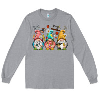 Heather Grey crafter gnomies Long Sleeve Tee - NancyCooperArtShop