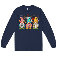 Navy crafter gnomies Long Sleeve Tee - NancyCooperArtShop