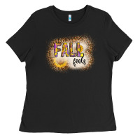 Black fall feels Ladies Tee - CowhideDigitalArt