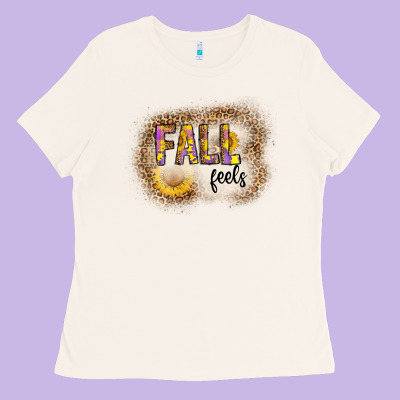 Fall Feels Ladies Tee Designed By Cowhidedigitalart