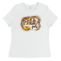White fall feels Ladies Tee - CowhideDigitalArt