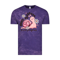 Cloud Purple snail progress is stil progress Vintage Tee - MaliasSmallBusiness