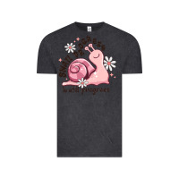 Vintage Black snail progress is stil progress Vintage Tee - MaliasSmallBusiness