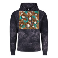 Cloud Black baseball turquoise gemstones western patterns Vintage Hoodie - BarkalooDesign