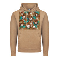 Vintage Coffee baseball turquoise gemstones western patterns Vintage Hoodie - BarkalooDesign