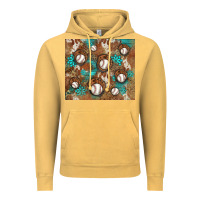 Vintage Mustard baseball turquoise gemstones western patterns Vintage Hoodie - BarkalooDesign