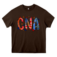 Chocolate Brown cna america Heavy Core Tee - RacoonDesign