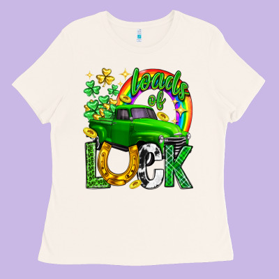 Loads Of Luck Truck St. Patricks Day Ladies Tee Designed By Neo Western