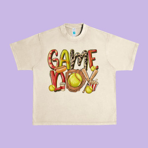 Game Day Softball Urban Heavy Tee Designed By Maliassmallbusiness