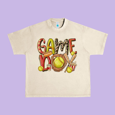 Game Day Softball Urban Heavy Tee Designed By Maliassmallbusiness
