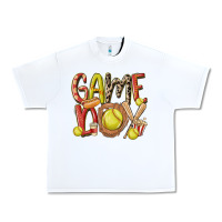White game day softball Urban Heavy Tee - MaliasSmallBusiness