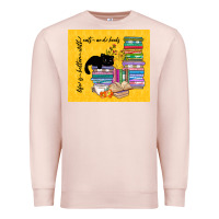 Pale Pink life is better with cats and books Premium Sweatshirt - TumblerDesignByShophia