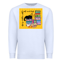 White life is better with cats and books Premium Sweatshirt - TumblerDesignByShophia