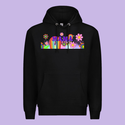 Boho Retro Floral Mama Premium Hoodie Designed By Tumblerdesignbyshophia