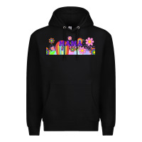 Black boho retro floral mama Premium Hoodie - TumblerDesignByShophia