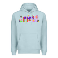Blue Mist boho retro floral mama Premium Hoodie - TumblerDesignByShophia