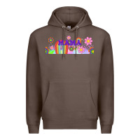 Coffee boho retro floral mama Premium Hoodie - TumblerDesignByShophia