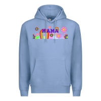 Colony Blue boho retro floral mama Premium Hoodie - TumblerDesignByShophia