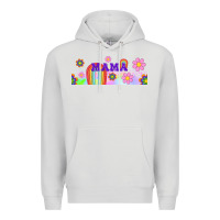 Dove Grey boho retro floral mama Premium Hoodie - TumblerDesignByShophia