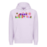 Lilac boho retro floral mama Premium Hoodie - TumblerDesignByShophia