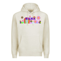 Oatmeal Heather boho retro floral mama Premium Hoodie - TumblerDesignByShophia