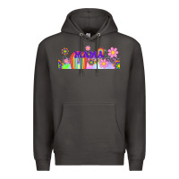 Smoke boho retro floral mama Premium Hoodie - TumblerDesignByShophia