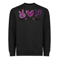 Black peace love dance Heavyweight Sweatshirt - MaliasSmallBusiness