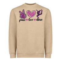 Mushroom peace love dance Heavyweight Sweatshirt - MaliasSmallBusiness