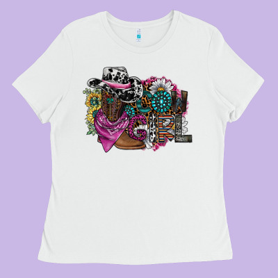 Cowgirl2 Ladies Tee Designed By Sublimationcraftshop