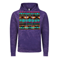 Cloud Purple leopard aztec turquoise jewelry Vintage Hoodie - BarkalooDesign