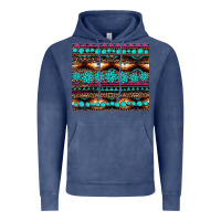 Vintage Denim leopard aztec turquoise jewelry Vintage Hoodie - BarkalooDesign