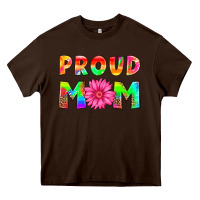 Chocolate Brown proud mom Heavy Core Tee - HRA Design Shop