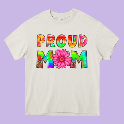 Proud Mom Heavy Core Tee Designed By Hra Design Shop
