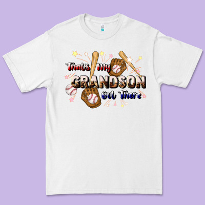 That's My Grandson Out There Baseball Premium Tee Designed By Jahusdesignshop