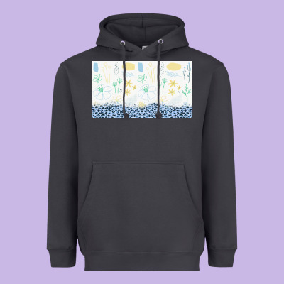 Doodle Flowers Sippy Cup Tbs Heavyweight Hoodie Designed By Tumblerdesignbyshophia
