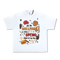 White at the ballpark is where i spend most of my day Urban Heavy Tee - MaliasSmallBusiness