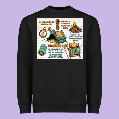 Camping Life Heavyweight Sweatshirt Designed By Maliassmallbusiness