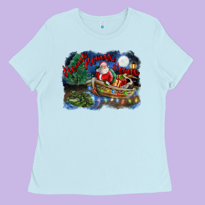 Heaux Heaux Heaux Christmas Louisiana Swamp Ladies Tee Designed By Fadigitalartstudio