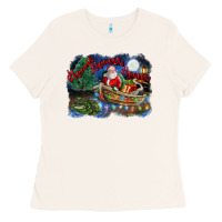 Bone heaux heaux heaux christmas louisiana swamp Ladies Tee - FaDigitalArtStudio