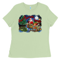 Matcha heaux heaux heaux christmas louisiana swamp Ladies Tee - FaDigitalArtStudio