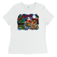 White heaux heaux heaux christmas louisiana swamp Ladies Tee - FaDigitalArtStudio