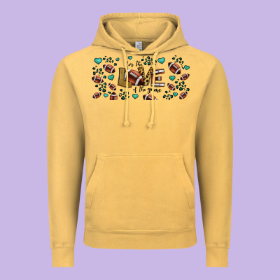 For The Love Of The Game American Football Vintage Hoodie Designed By Jasminsmagicworld