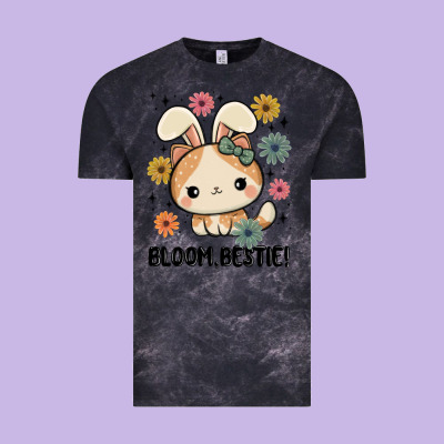Bloom Bestie Cat Vintage Tee Designed By Maliassmallbusiness