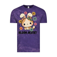 Cloud Purple bloom bestie cat Vintage Tee - MaliasSmallBusiness