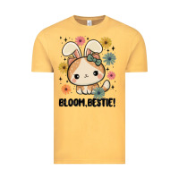 Vintage Mustard bloom bestie cat Vintage Tee - MaliasSmallBusiness