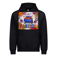 Black Fourth Of July America Truck Urban Hoodie - FaDigitalArtStudio