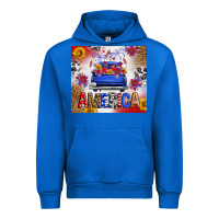 Cobalt Fourth Of July America Truck Urban Hoodie - FaDigitalArtStudio
